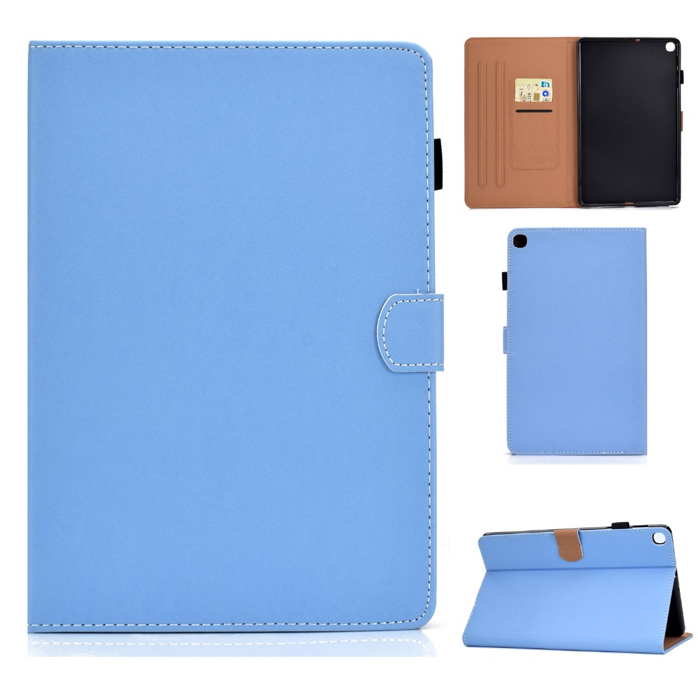 เคส Samsung Galaxy Tab S6 Lite 10.4 SM-P610 P615 P617 #เคสฝาพับหนัง PU มีช่องใส่บัตร Magnetic Flip PU Leather Case Cover Stand