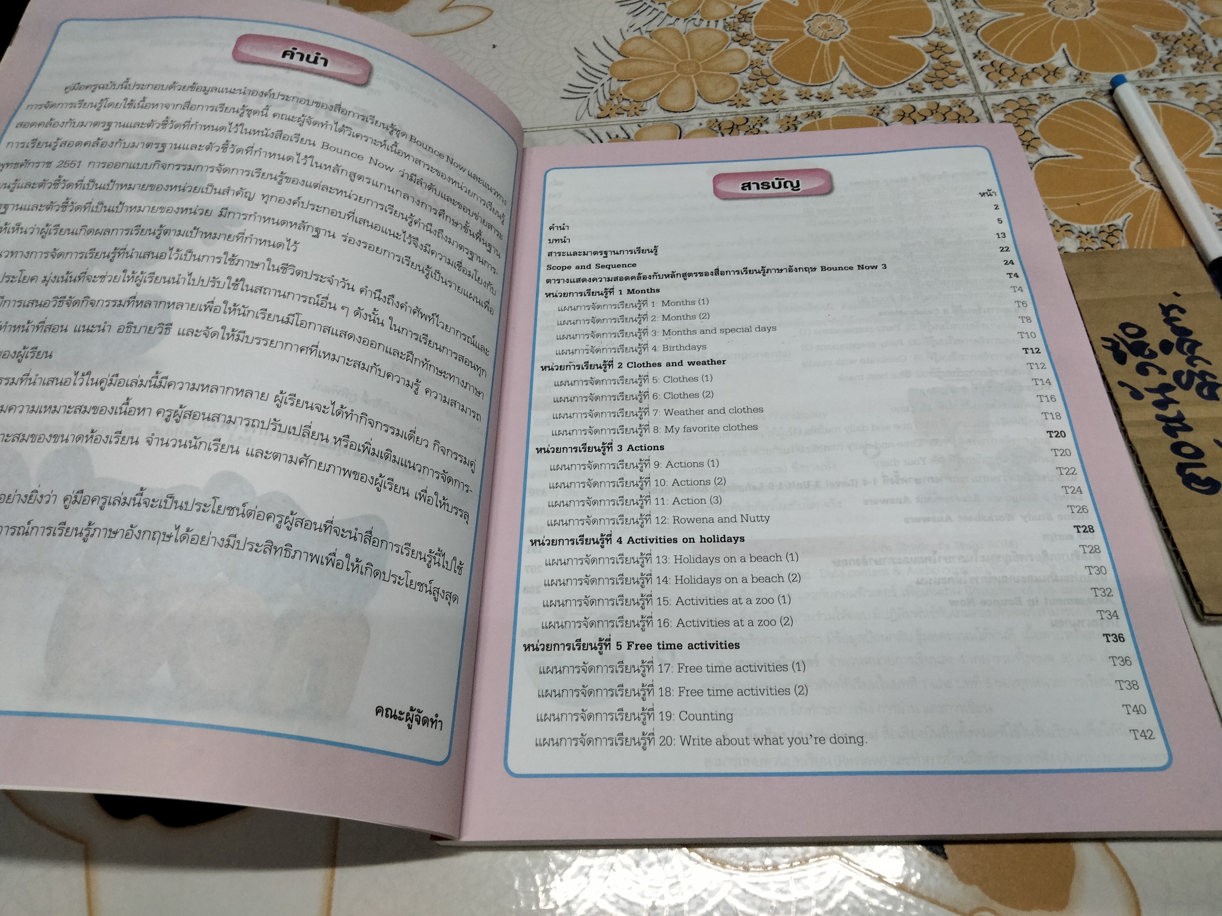 Bounce Now - Teacher's edition คู่มือการจัดกิจกรรมการเรียนรู้รายวิชาพื้นฐานภาษาอังกฤษชั้นประถมศึกษาปีที่ 3