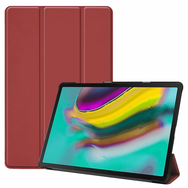 เคสSamsung Galaxy Tab S5e SM-T720 #เคสฝาพับหนัง PU แบบ 3 พับ Tri-fold Stand Leather Smart Tablet