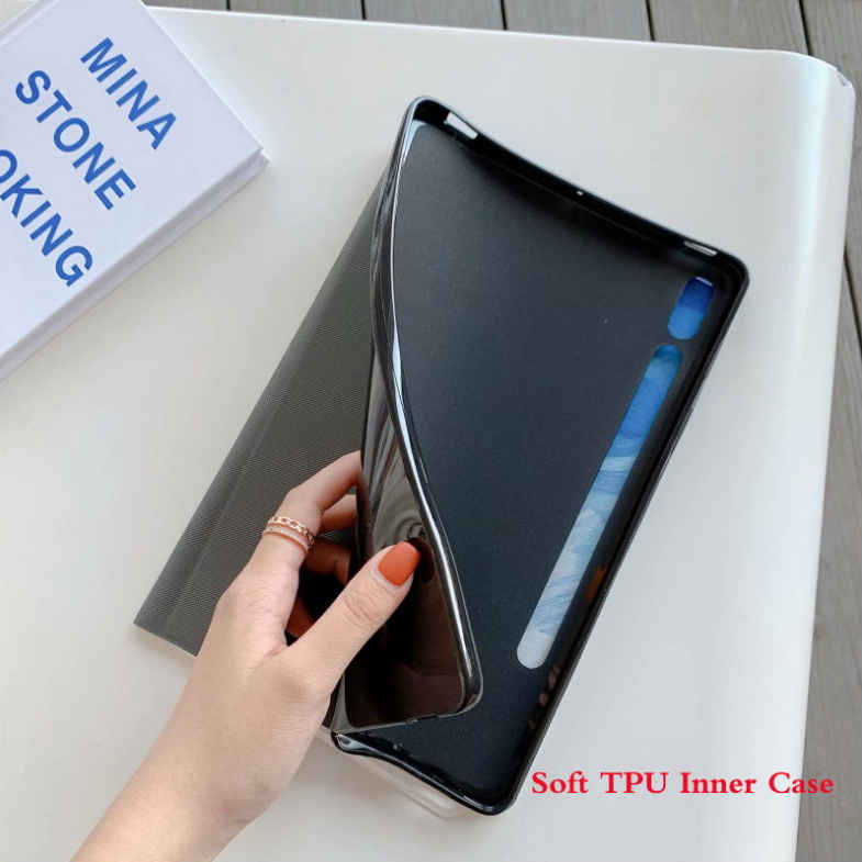 เคส Samsung Galaxy Tab S7 FE 12.4"(T730,T736) #เคสฝาพับหนัง PU+TPU พับตั้งได้ลายหินอ่อน PU Leather Protection Case with Stand