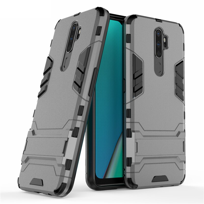 เคส OPPO A9 (2020) / OPPO A5 (2020) #เคสฝาหลังพลาสติก ไฮบริด TPU + Kickstand (สินค้าพร้อมส่ง)