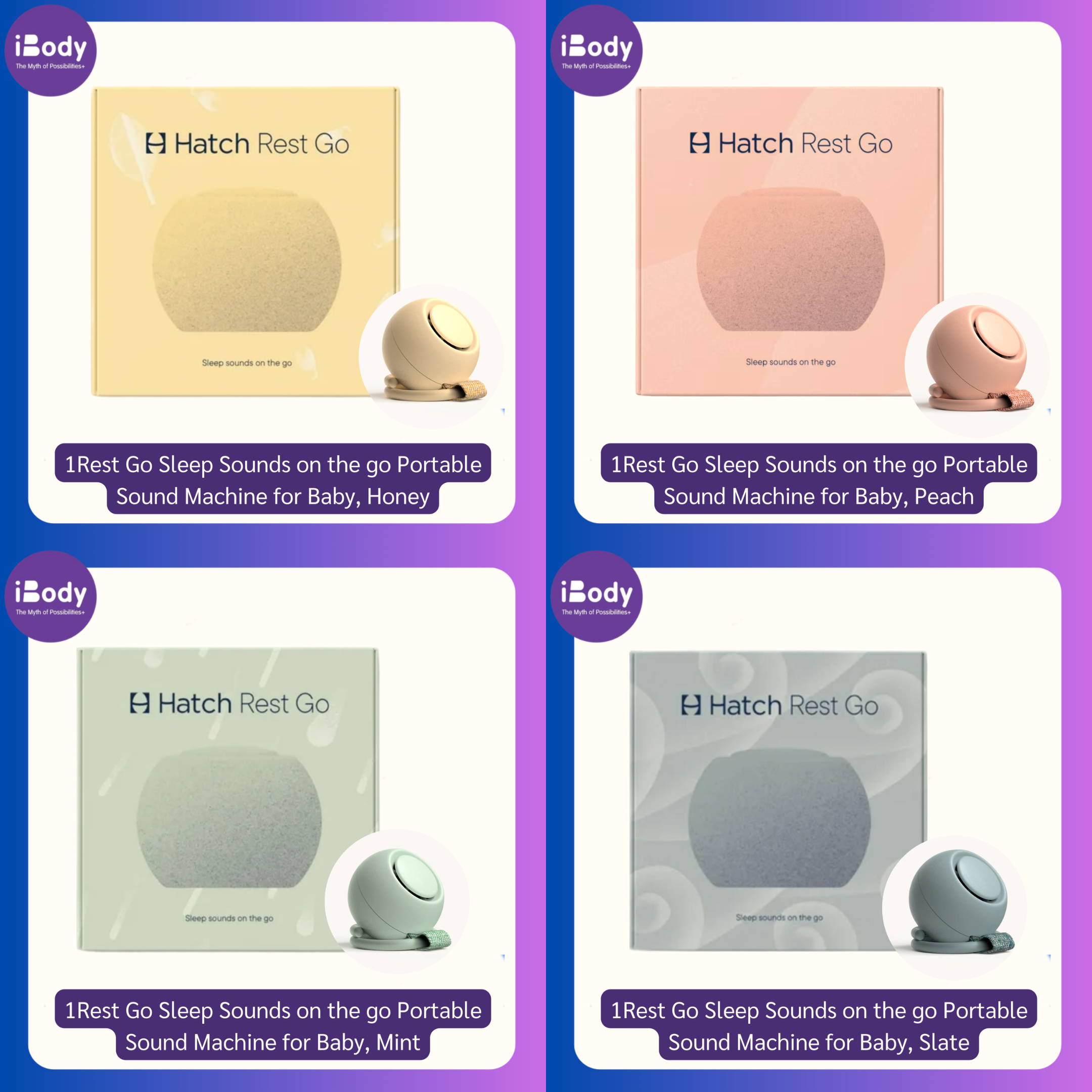 เครื่องเสียงนอนหลับ พกพา สำหรับเด็กทารก Rest Go Sleep Sounds on the go Portable Sound Machine for Babie (Hatch®)