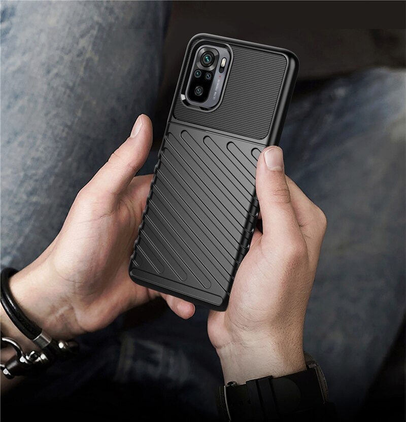 เคส Redmi Note 10 4G #เคสฝาหลัง TPU อ่อน Thunder Series Twill Texture Soft TPU