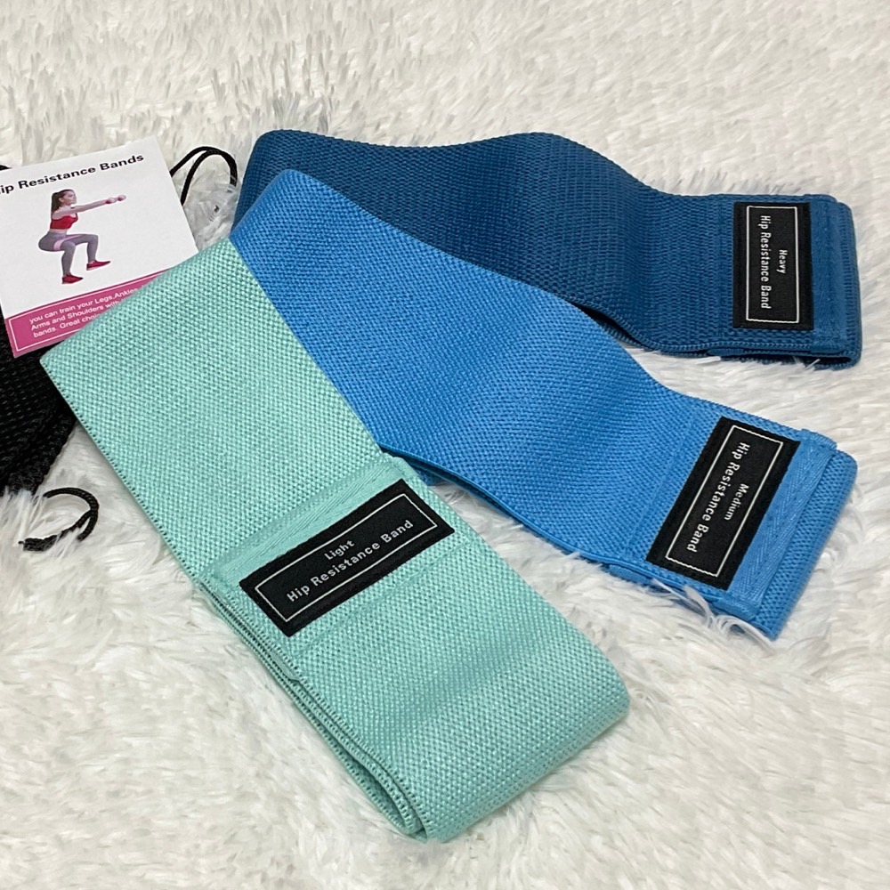 ยางยืดแรงต้านออกกำลังกาย แบบผ้า 3 เส้น Resistance Band (W04)