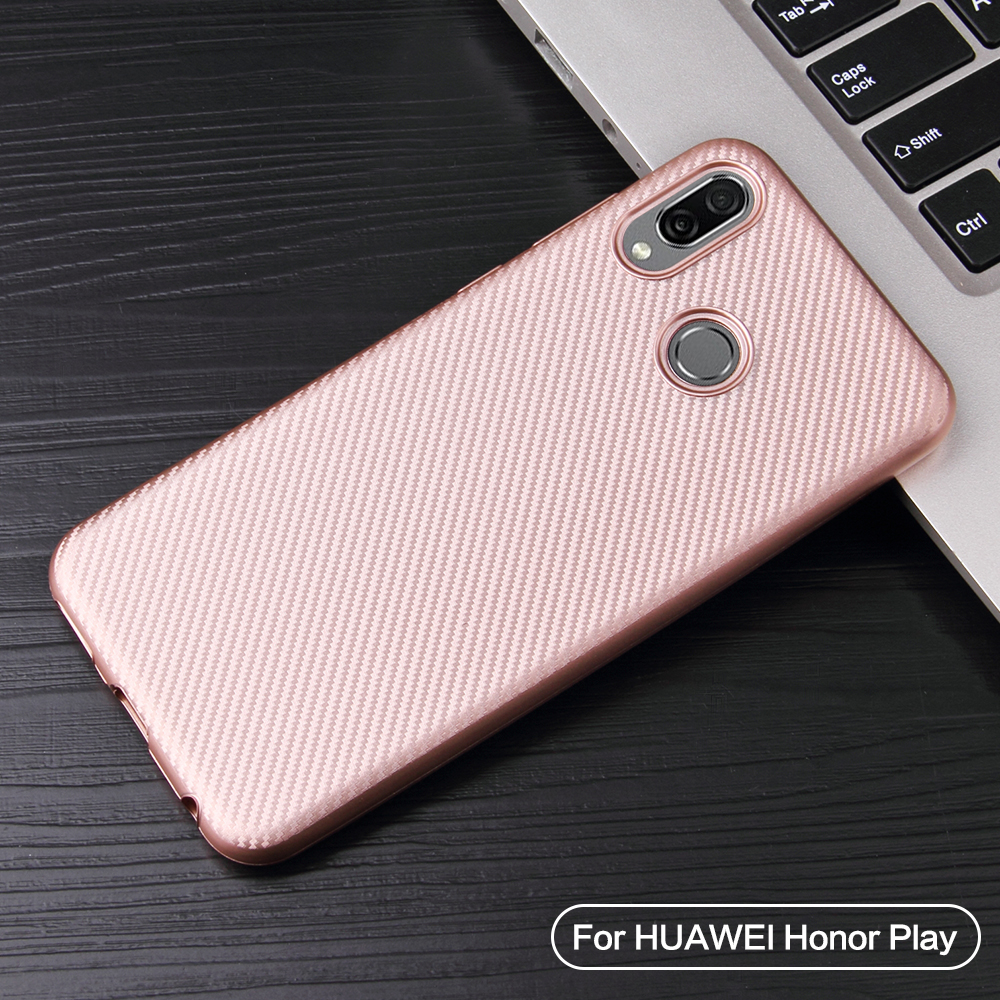 Case Honor Play #เคสฝาหลัง TPU นิ่มลายคาร์บอนไฟเบอร์