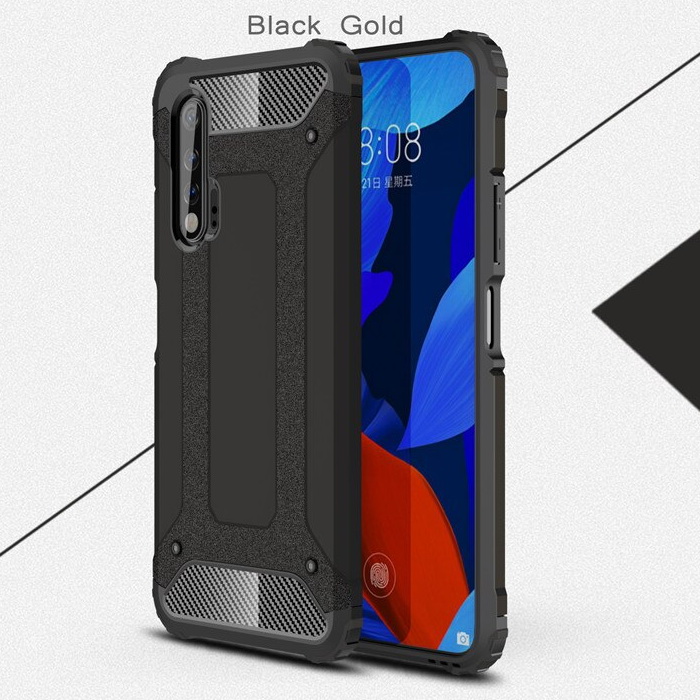เคส Huawei Nova 6 #เคสฝาหลังเกราะป้องกัน ไฮบริด พลาสติก+TPU Heavy Duty Rugged Hybrid