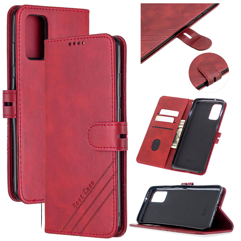 Case Huawei P40 #เคสฝาพับสไตล์กระเป๋าสตางค์หนัง PU มีสายคล้องมือ