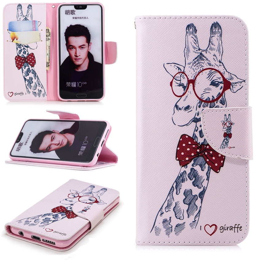 เคส Honor 10 #เคสฝาพับกระเป๋าสตางค์หนัง PU พิมพ์ลายสวยๆ Pattern Printing Leather Wallet