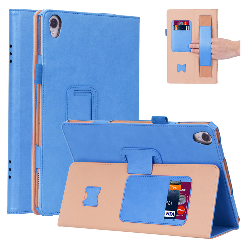 Case Huawei MediaPad M6 10.8 นิ้ว #เคสฝาพับหนัง PU มีที่สวมนิ้ว Card Holder Stand PU Leather Smart Case