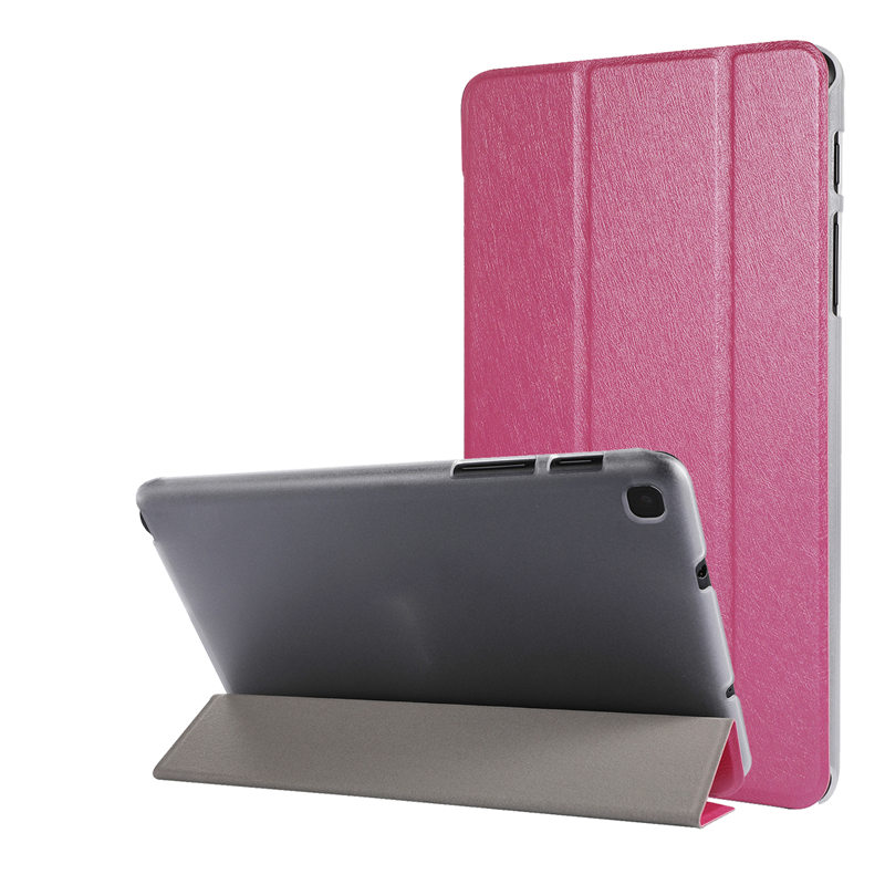 Case Samsung Galaxy Tab A 8 (2019) with S Pen P200 P205 #เคสฝาพับหนัง PU พับสามพับ Silk Texture Leather Stand Case