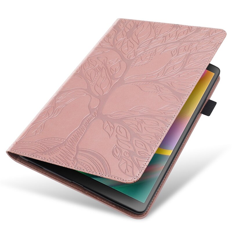 เคส Samsung Galaxy Tab S6 Lite 10.4 SM-P610 P615 P617 #เคสฝาพับหนัง PU ลายต้นไม้ Life Tree Print Leather Stand Smart Case Cover