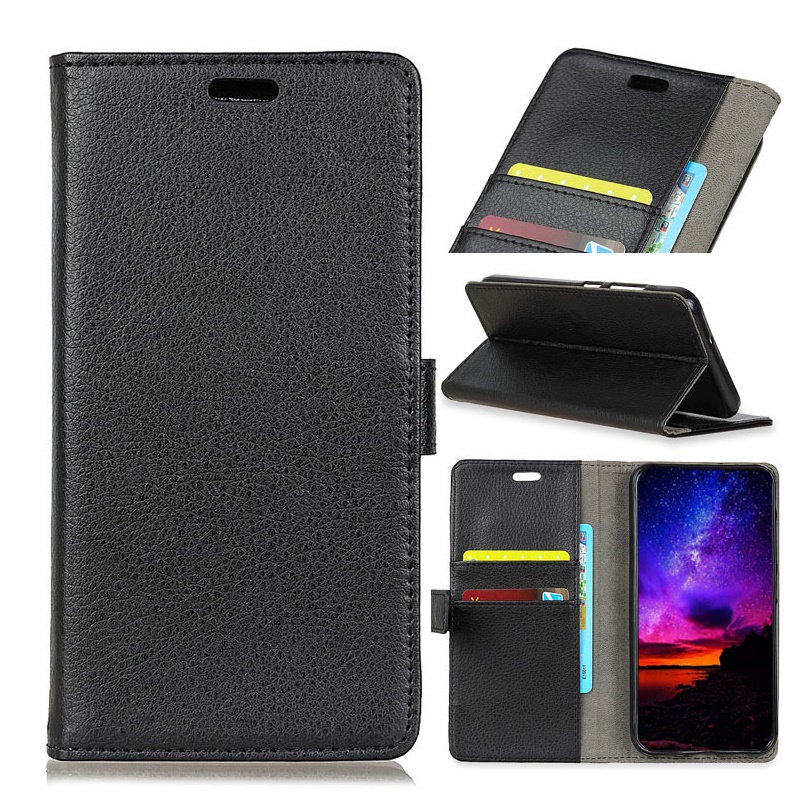 Case Honor Play #เคสฝาพับหนัง PU สไตล์กระเป๋าสตางค์ผิวลิ้นจี่ราคาถูกคุณภาพดีราคาถูก