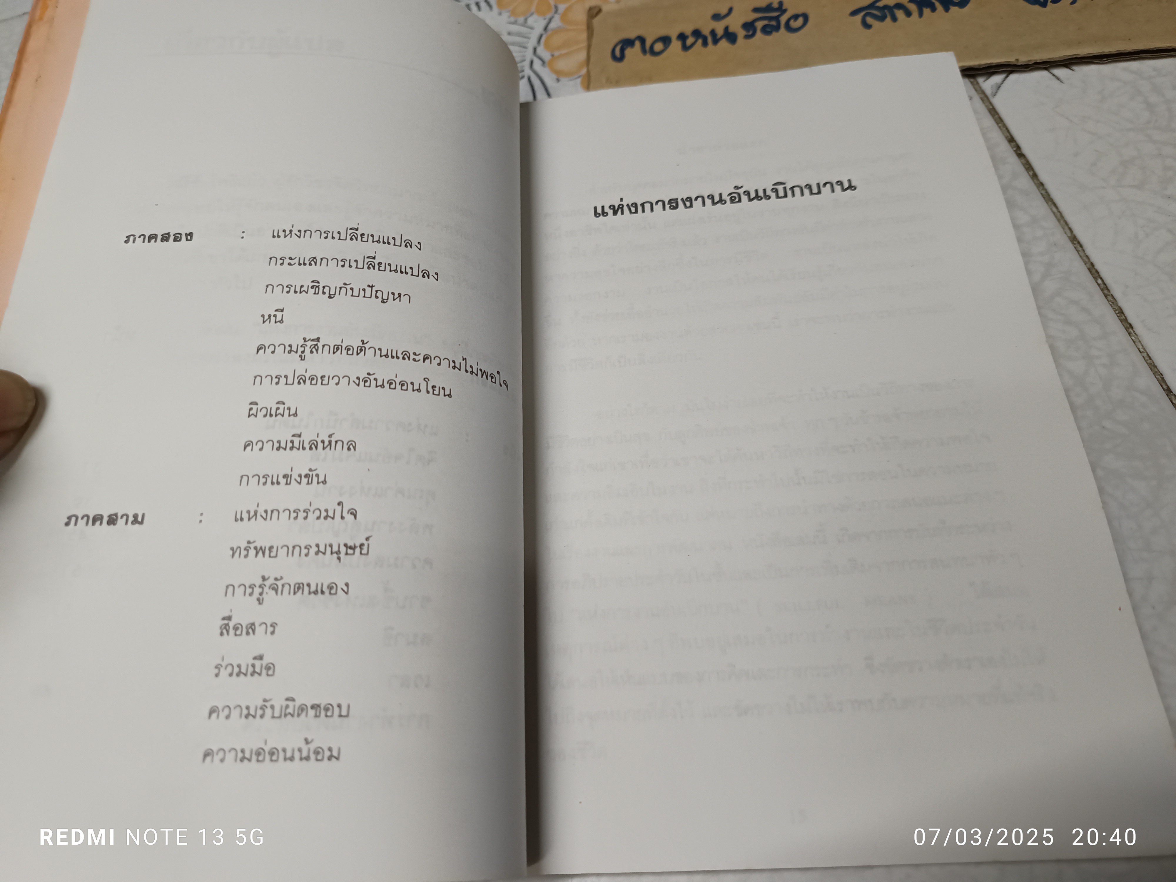 แห่งการงานอันเบิกบาน ตาร์ถัง ตุลกู เขียน โสรีช์ โพธิแก้ว แปล สำนักพิมพ์แสงตะเกียง พิมพ์ครั้งที่ 4/2533