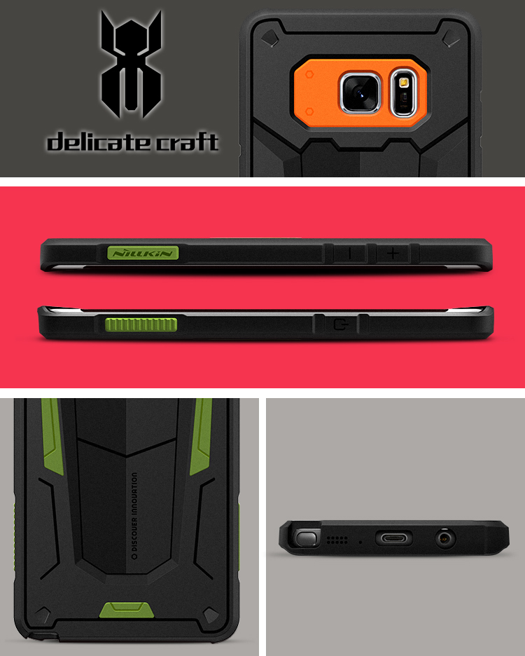 เคส Samsung Galaxy Note FE (Fan Edition) N935 #เคสฝาหลัง NILLKIN รุ่น Defender II Hybrid พลาสติก และ TPU