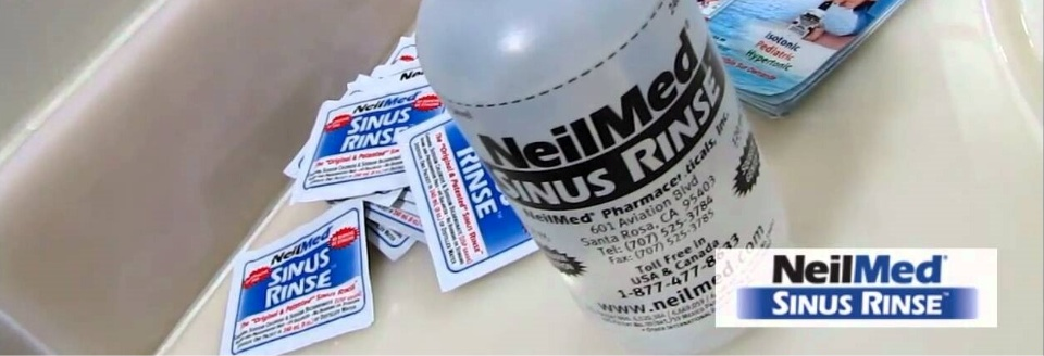 ผลิตภัณฑ์ล้างจมูก พร้อมขวดเปล่า Sinus Rinse Starter Kit 10 Premixed Packets and One 240 mL Bottle (NeilMed®)