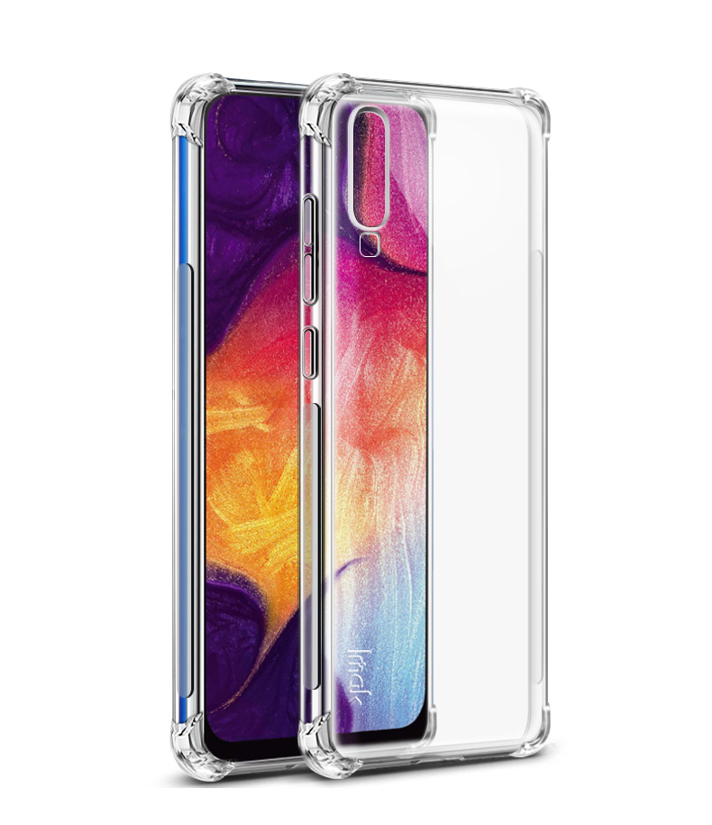 Case Samsung Galaxy A70 #เคสฝาหลัง IMAK มุมกันกระแทก Soft TPU Case + ฟิล์มกันรอย