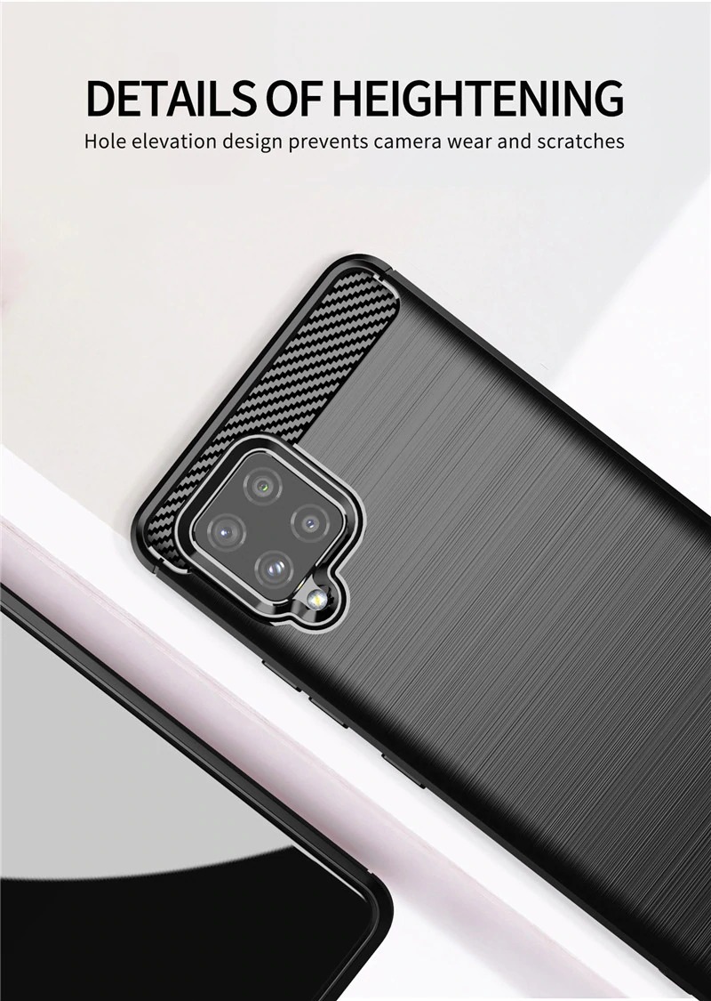 เคส Samsung Galaxy A42 5G #เคสคาร์บอนไฟเบอร์ ผิวขัดแปรง Brushered TPU Back Case