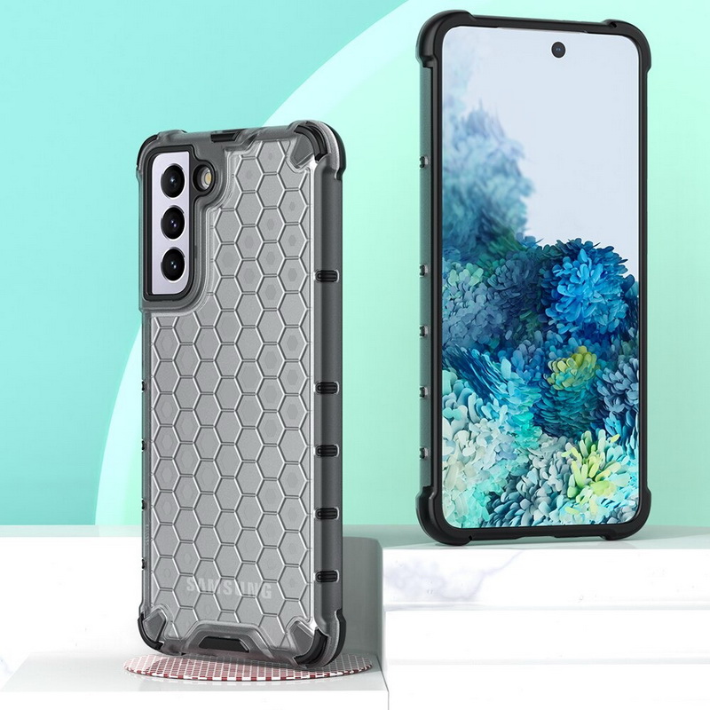 เคส Samsung Galaxy S22 5G #เคสฝาหลังกันกระแทก Honeycomb Shock Absorber TPU + PC + Silicone Hybrid