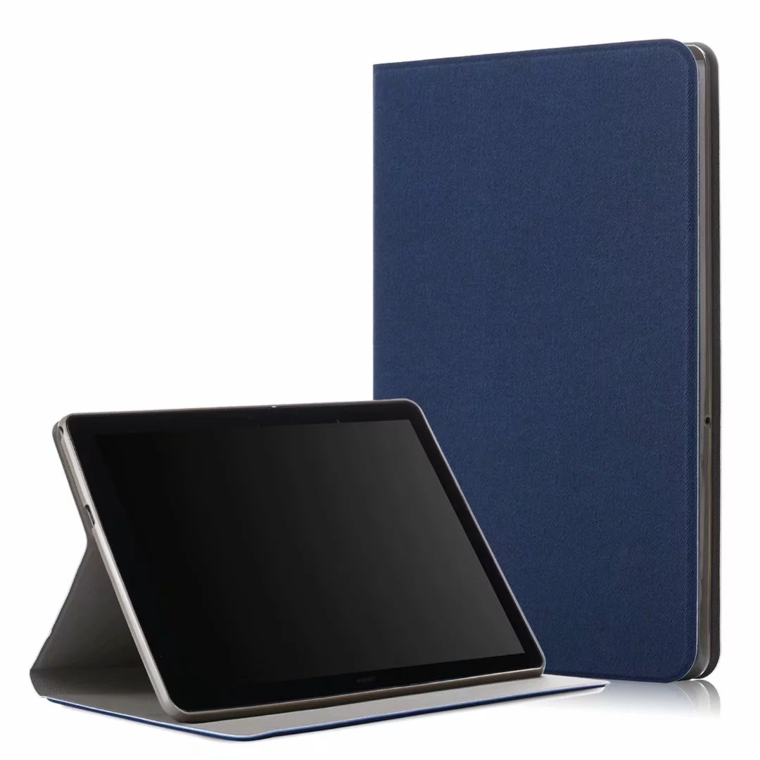 Case Huawei MediaPad T5 10 #เคสฝาพับผิวเคลือบ Cloth Coated Leather Stand Flip เคสคุณภาพดีราคาถุก