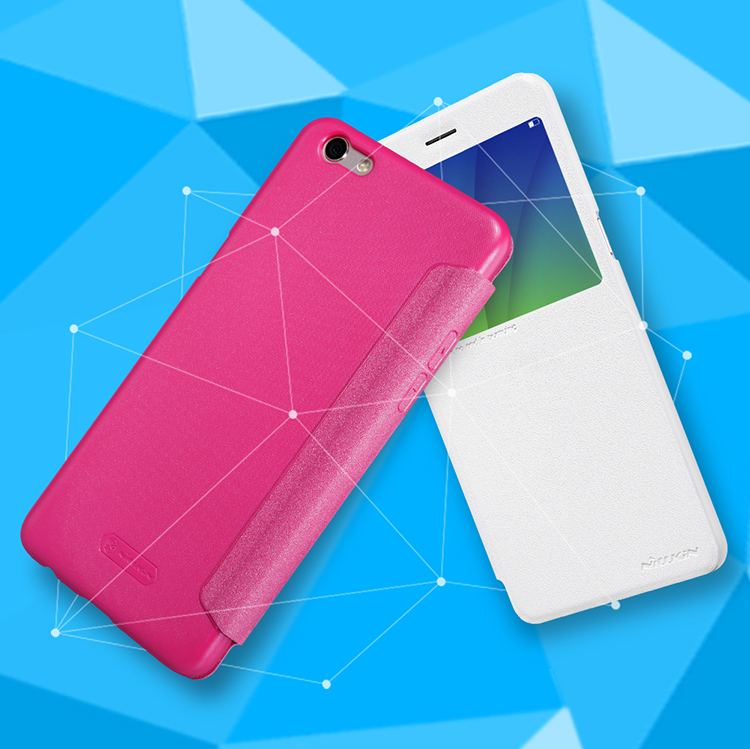 Case Oppo R9s Plus #เคสฝาพับ NILLKIN รุ่น Sparkle Window ใช้งานได้สะดวก