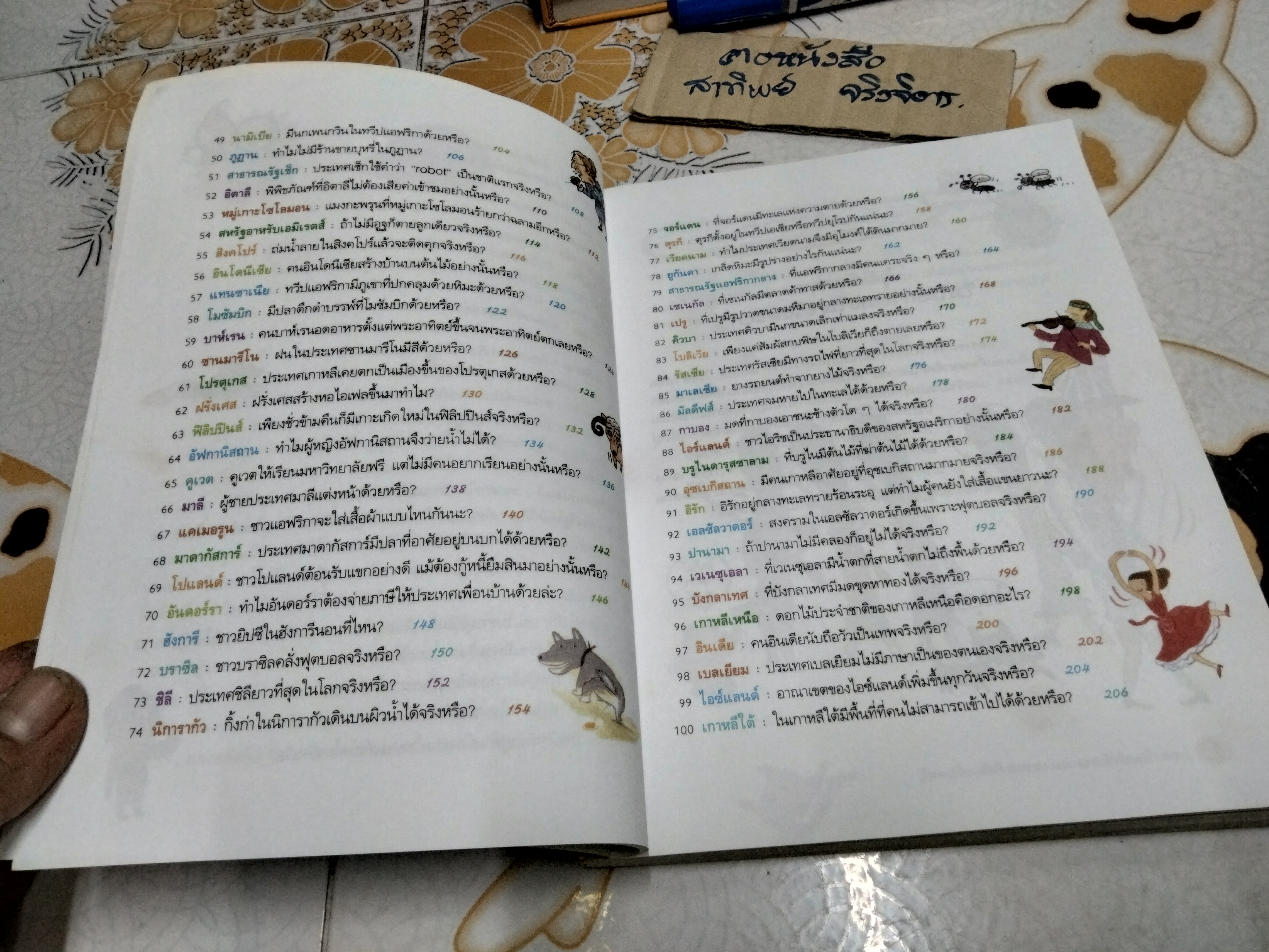 100 เรื่องน่าทึ่งจาก 100 ประเทศที่เด็ก ๆ อยากรู้ - หนังสือการ์ตูนความรู้ พิมพ์ปี พ.ศ.2550