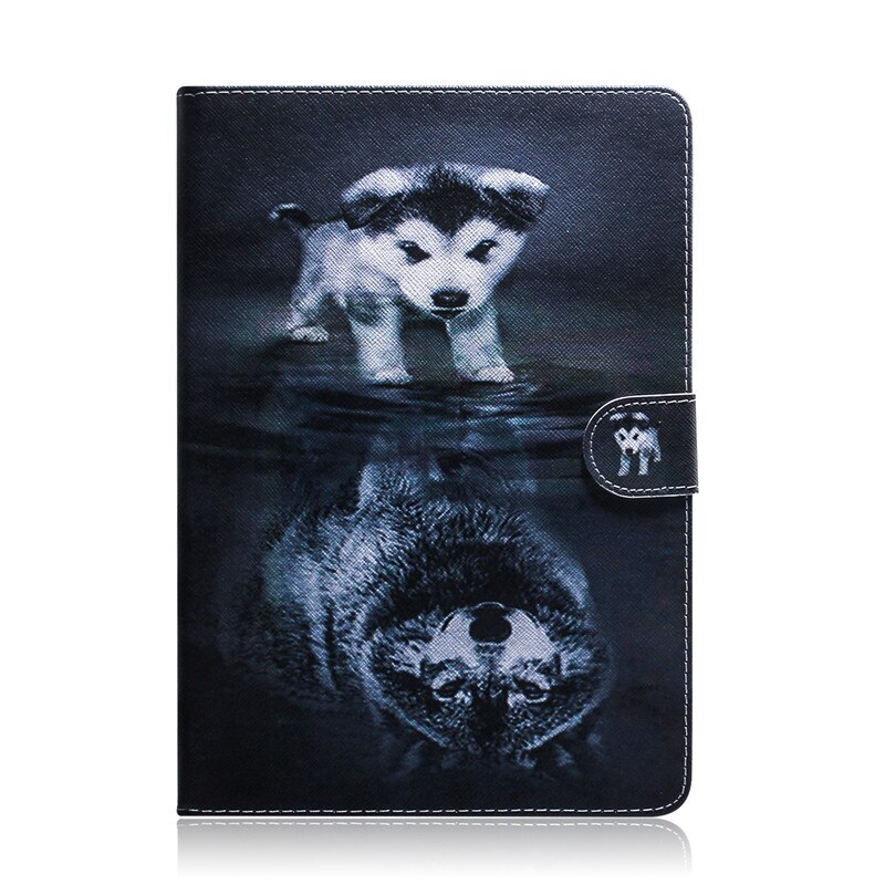 Case Samsung Galaxy Tab S6 Lite 10.4 SM-P610 P615 P617 #เคสแบบฝาพับพิมพ์ลายหนัง PU + TPU สไตล์กระเป๋าสตางค์