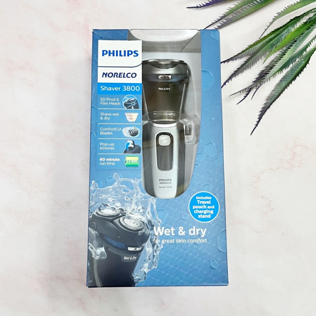 Philips® Norelco Shaver 3800 Rechargeable Wet & Dry For great Skin Comfort Medel S3311/85 ฟิลิปส์ เครื่องโกนหนวดไฟฟ้า