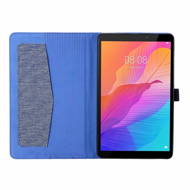 Case Huawei MatePad T8 8นิ้ว #เคสฝาพับหนัง PU ผิวผ้าพับตั้งได้ Cloth Leather Wallet