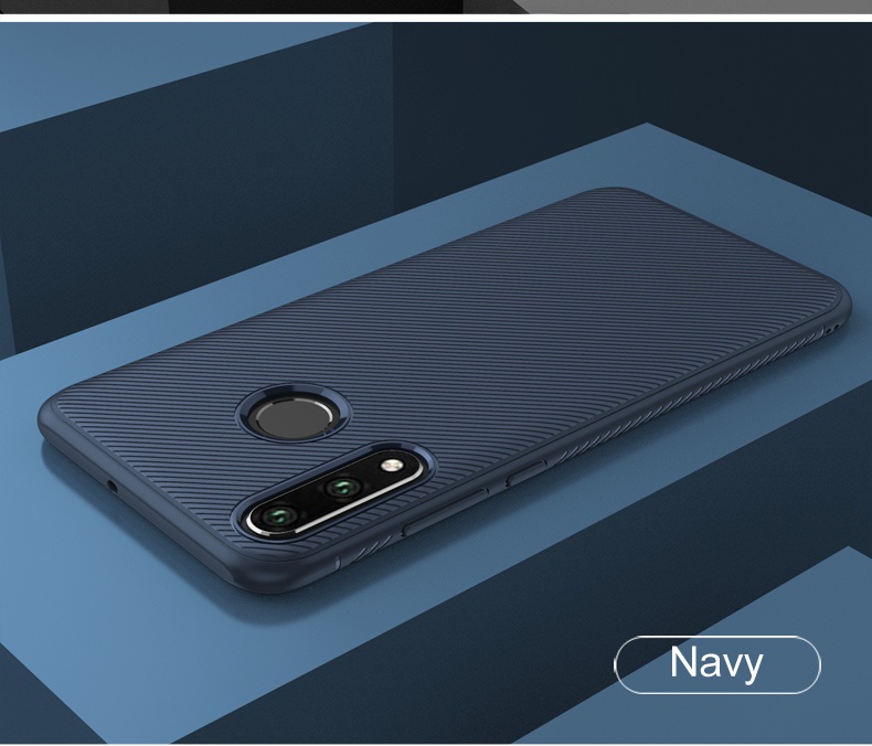 Case Huawei P30 Lite #เคสฝาหลัง TPU นิ่ม Twill Texture Soft Silicone Back Case Cover