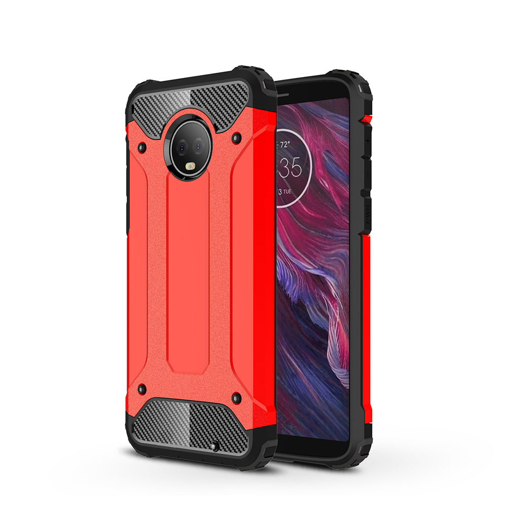 Case Moto G6 Plus #เคสฝาหลังเกราะป้องกัน ไฮบริด พลาสติก+TPU