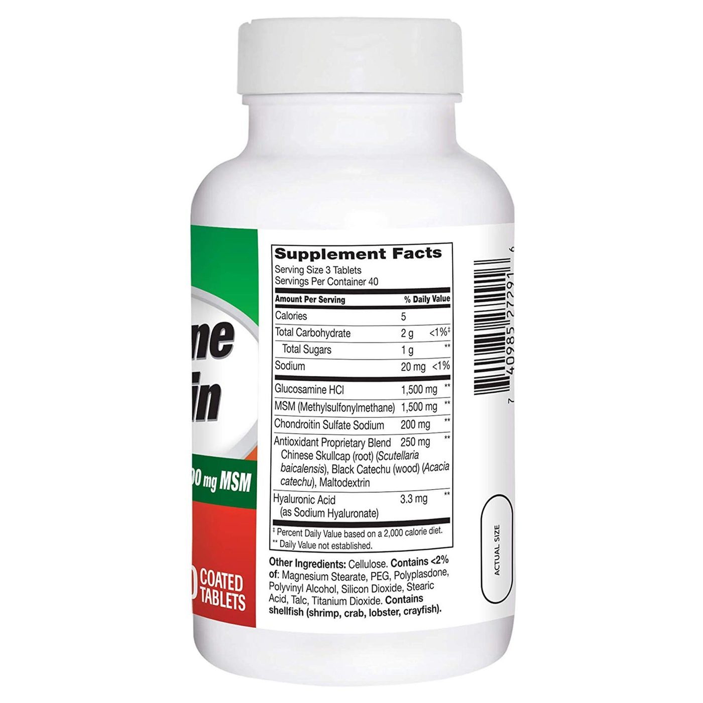 (Pre Order) 21st Century® Glucosamine+MSM+Chondroitin Advanced, 120 Coated Tablets