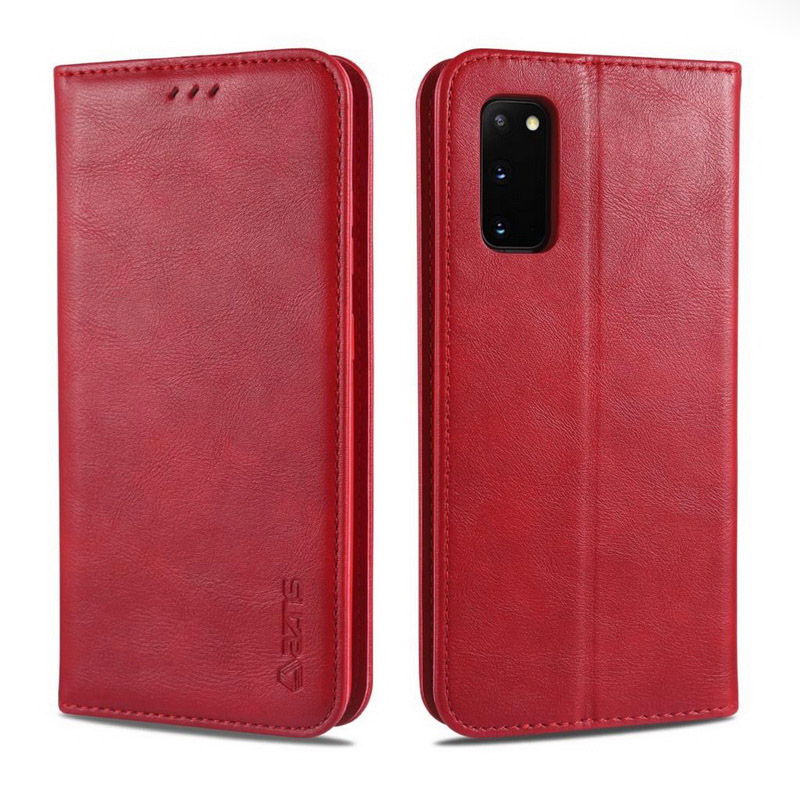 เคส Samsung Galaxy S20+ #เคสฝาพับ AZNS สไตล์ Retro หนัง PU มีช่องเสียบการ์ด