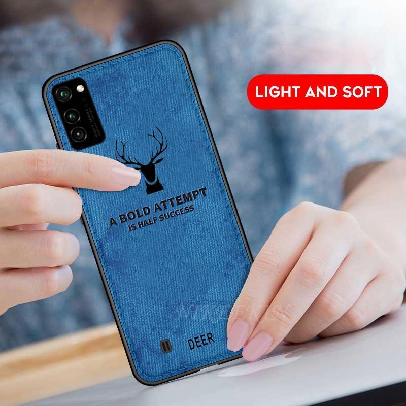 Case OPPO Reno 4 Pro 5G #เคสฝาหลังเคลือบผิวผ้า PC + TPU Retro Velvet Cloth Coated