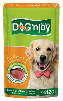 Dognjoy เปียกซอง รสเนื้อวัวและตับ