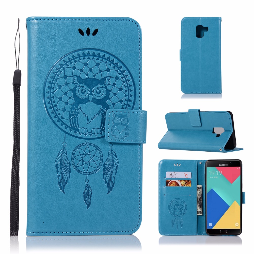 เคส Samsung Galaxy J6 (2018) #เคสฝาพับแบบกระเป๋าสตางค์ฝาพับหนัง PU ลายนกฮูก Dream Catcher Owl