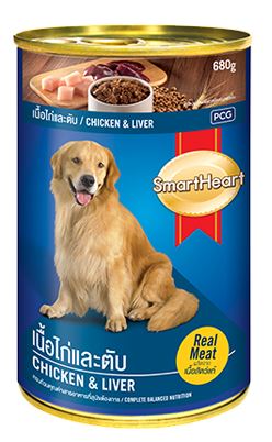SmartHeart เปียกกระป๋อง รสเนื้อไก่+ตับ 400g