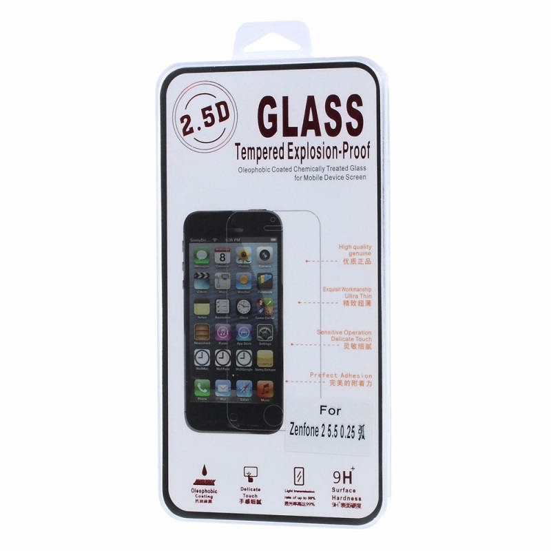 ฟิล์มกระจกนิรภัย ASUS Zenfone 2 ZE550ML ZE551ML หนา 0.25mm Arc Tempered Glass
