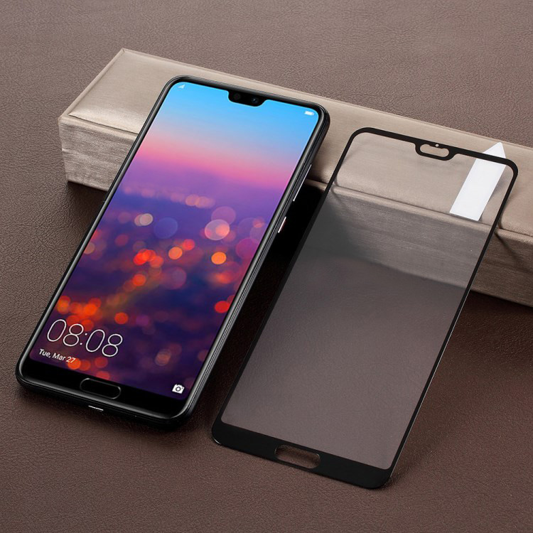 ฟิล์มกระจก Huawei P20 Pro ป้องกันหน้าจอ แบบเต็มจอ RURIHAI Silk Printing HD Clear Tempered Glass