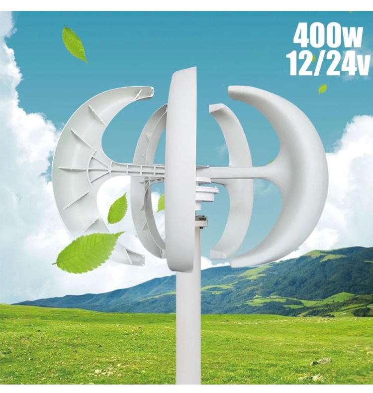 ชุดผลิตไฟฟ้า 12/24 โวลต์ กังหันลม wind energyb100-300W vertical axis