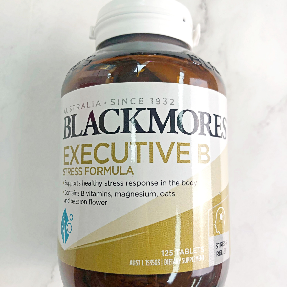 Blackmores Executive B 125 Tablets อาหารเสริมบำรุงระบบประสาท ลดความเครียด
