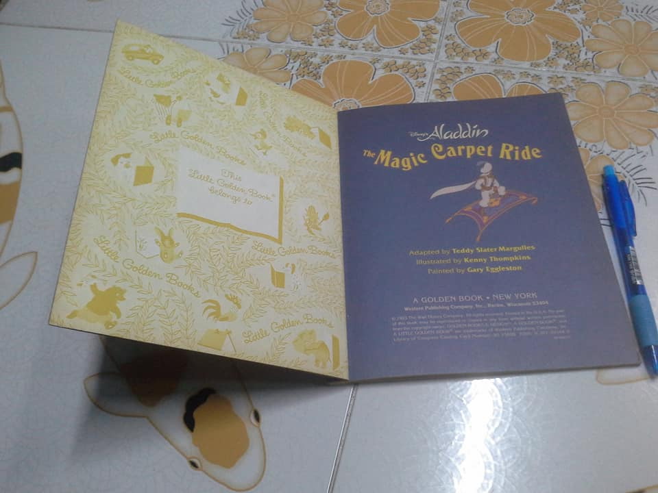หนังสือการ์ตูน ชุด A Little Golden Book Walt Disnes's - Aladdin The Magic Carpet Ride