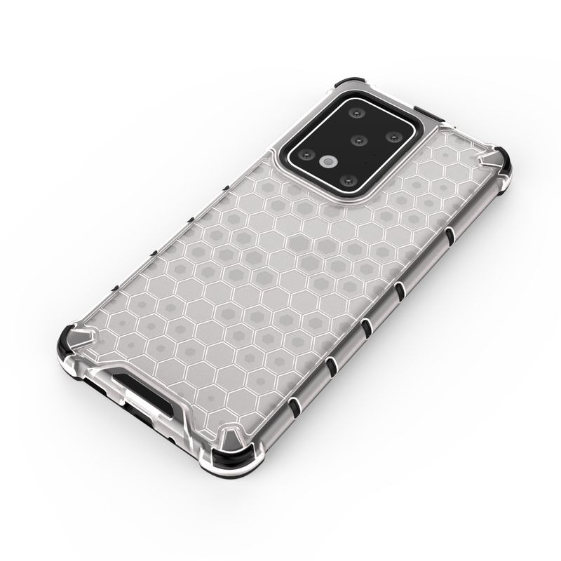 Case Samsung Galaxy S20 Ultra / S20 Ultra 5G #เคสฝาหลังกันกระแทก Honeycomb Shock Absorber TPU + PC + Silicone Hybrid