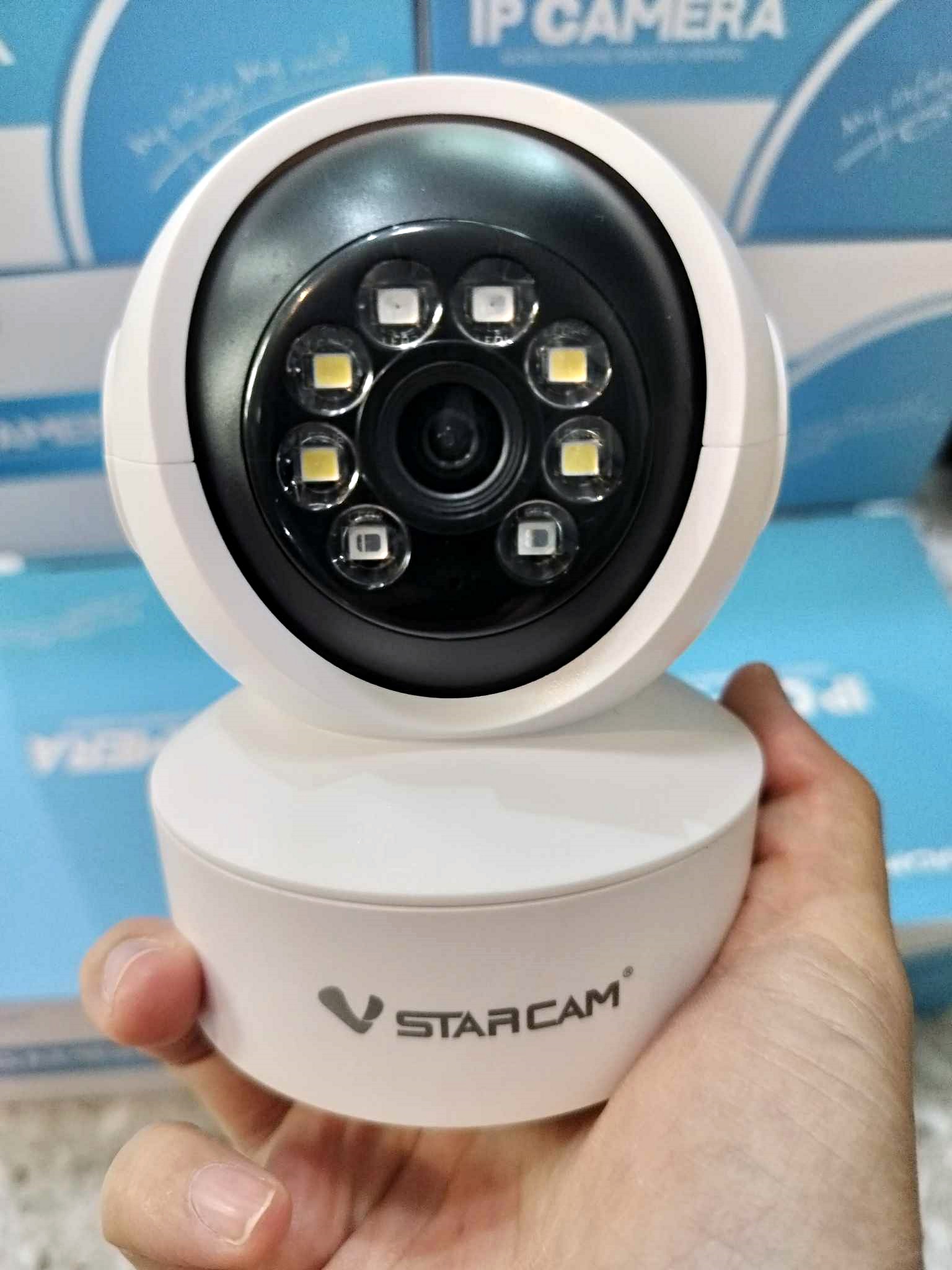 Vstarcam Vstarcam กล้องวงจรปิดกล้องใช้ภายในแบบใส่ซิมการ์ด รุ่นCG49-L ความละเอียด3ล้านพิกเซล รองรับซิม4G ขาว