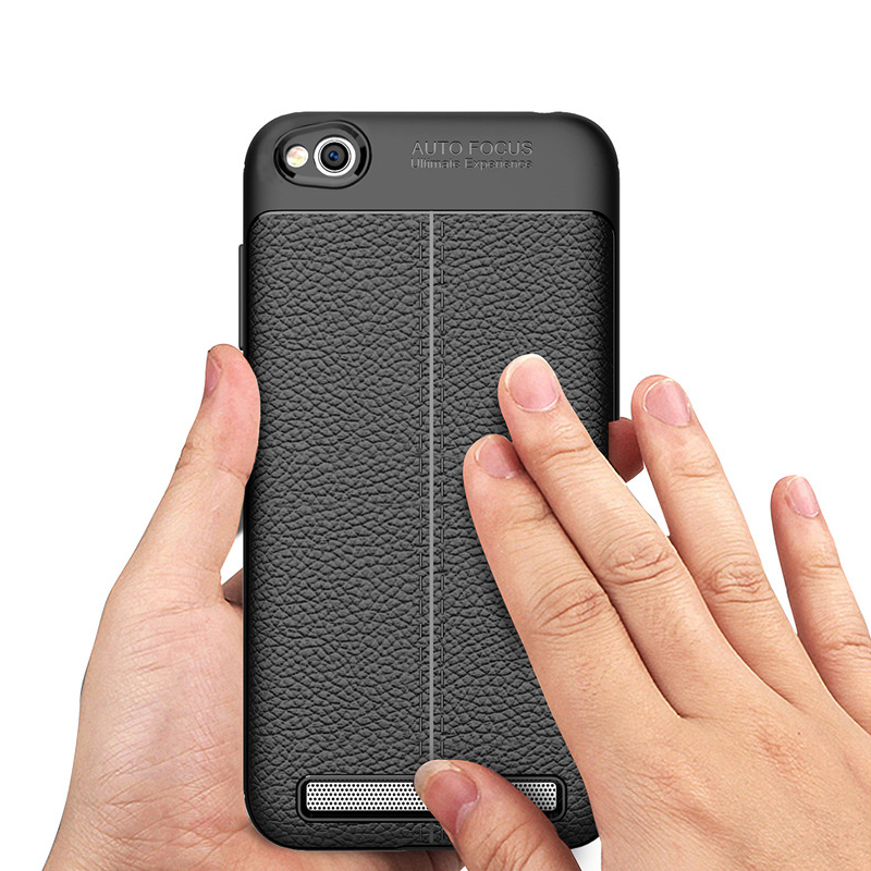 Case Xiaomi Redmi 5A #เคสฝาหลังผิวลิ้นจี่ช่วยป้องกันลายนิ้วมือและกันลื่นได้ดี