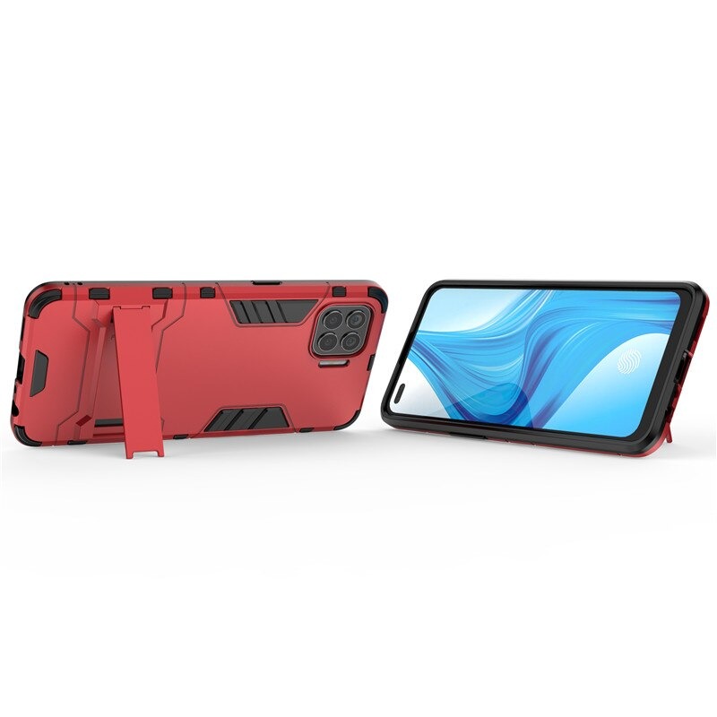 Case OPPO A93 #เคสฝาหลังกันลื่น Cool Tyre Pattern Kickstand (PC + TPU)