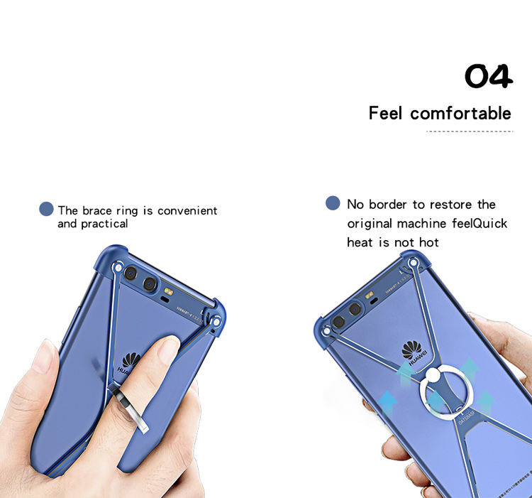 Case Huawei P10 Plus OATSBASF อลูมิเนียมอัลลอยด์ O-Ring Kickstand