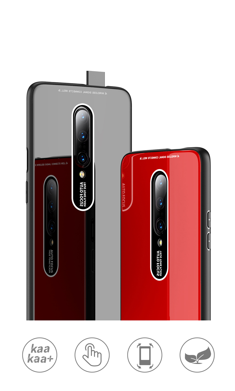 เคส OnePlus 7 Pro #เคสฝาหลังอะคริลิกทนรอยขีดข่วนผิวมันวาว + TPU + PC