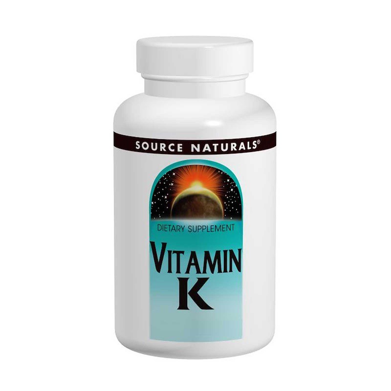 Source Naturals® Vitamin K, 500mcg plus Calcium 200 เม็ดวิตามินเค