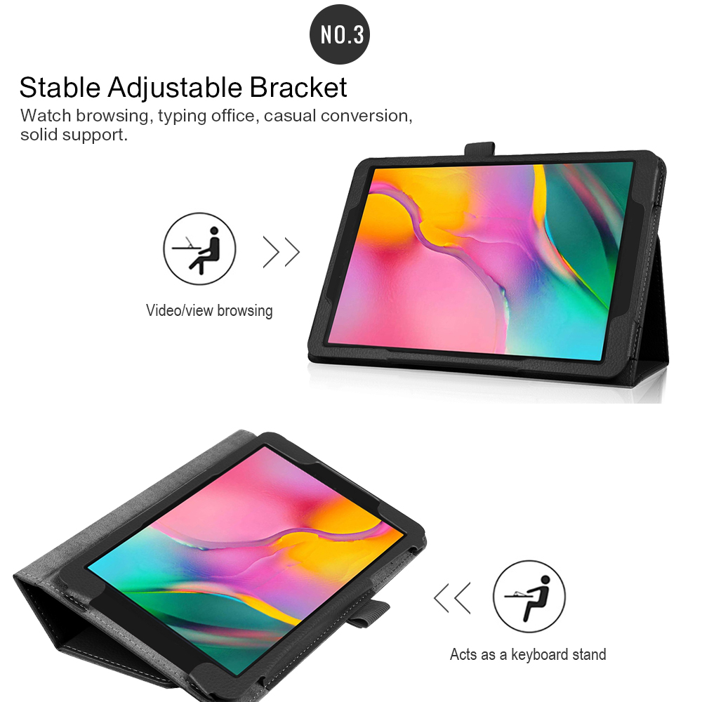 เคส Samsung Galaxy Tab S6 T860 T865 #เคสฝาพับหนัง PU ผิวลิ้นจี่ Litchi Skin Leather Case