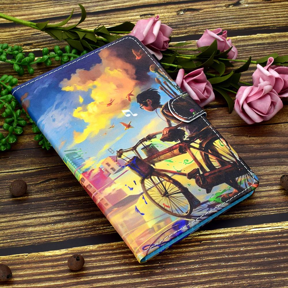Case Samsung Galaxy Tab S4 10.5 T830 T835 T837 #เคสฝาพับหนัง PU พิมพ์ลาย Patterned Card Holder Stand Leather
